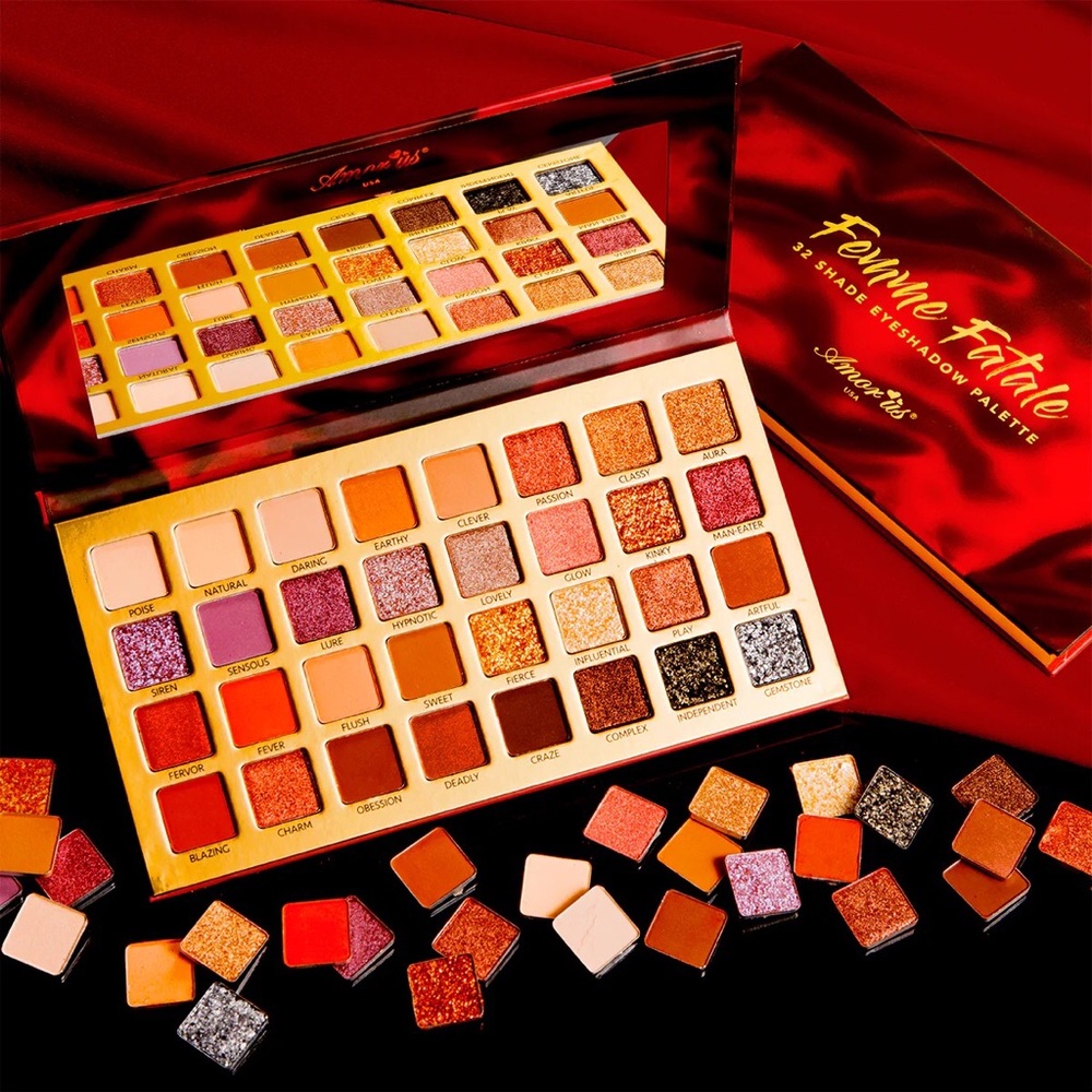 Amorus “FEMME FETAL” 32 Shade Eyeshadow Palette SUPER Pigmented & LONG LASTING!